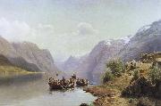 unknow artist brudfard pa hardangerfjorden china oil painting artist